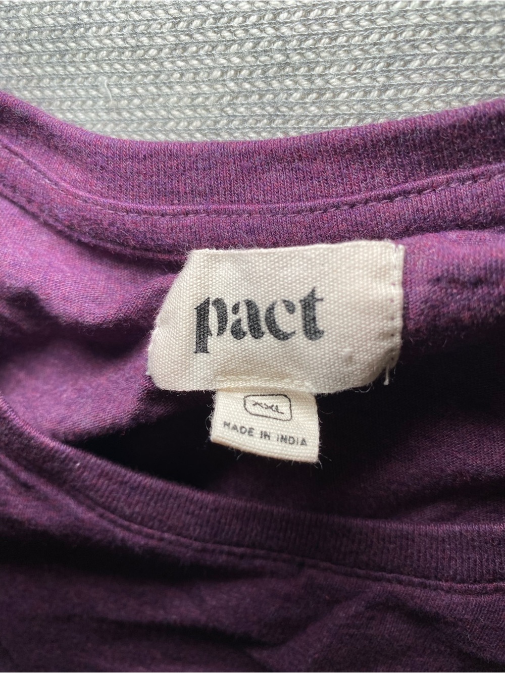 Pact Shirt Women's XXL Purple Tee Organic Cotton Casual Minimalist Comfort - Picture 7 of 8